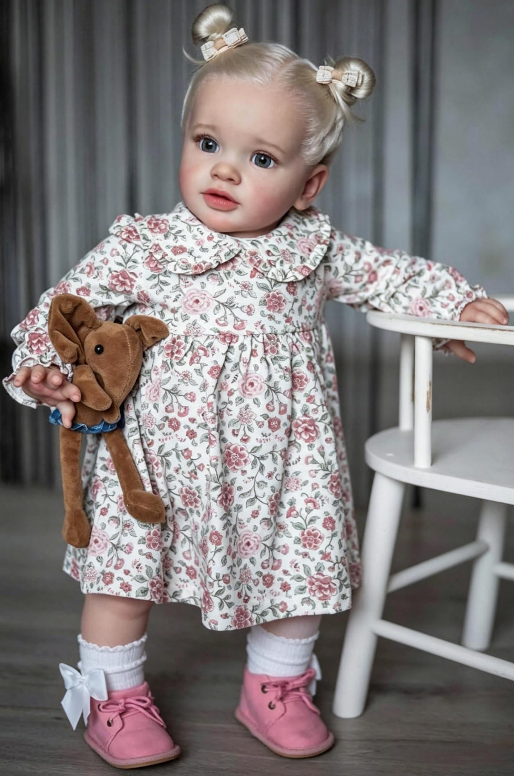 RXDOLL Realistyczna lalka Reborn Baby Doll Girl Pippa, ręcznie wykonana miękka tkanina winylowa, obciążona realistyczna lalka niemowlęca, prawdziwe życie Reborn Baby Dolls zabawka dla dzieci i