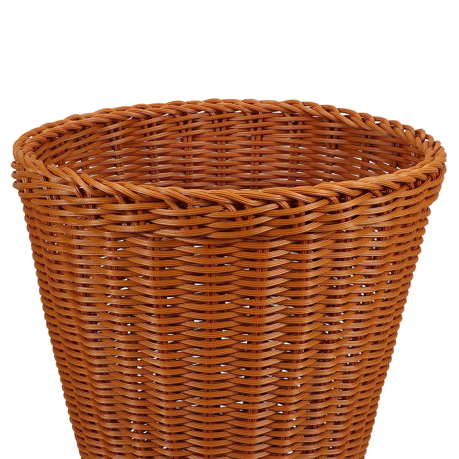 BESPORTBLE Cestino Portaoggetti in Rattan Imitazione con Coperchio, Capacità Ragionevole, Raffinata Fattura e Stile Rustico per Soggiorno o Studio