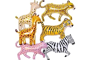6 Pieces Giant Jungle Safari Animals Balloons