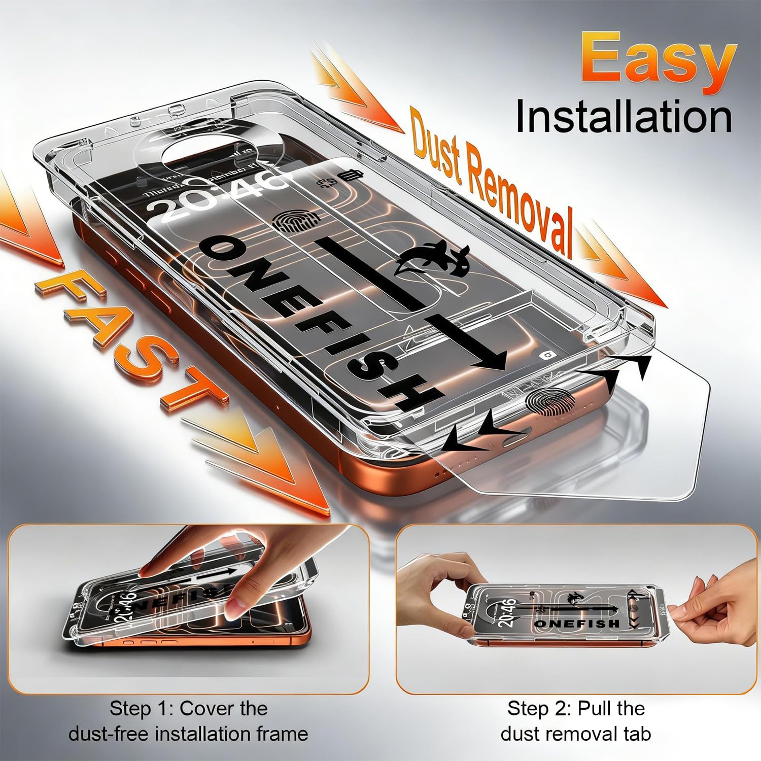 OneFish Protector de pantalla de privacidad compatible con iPhone 17 Pro