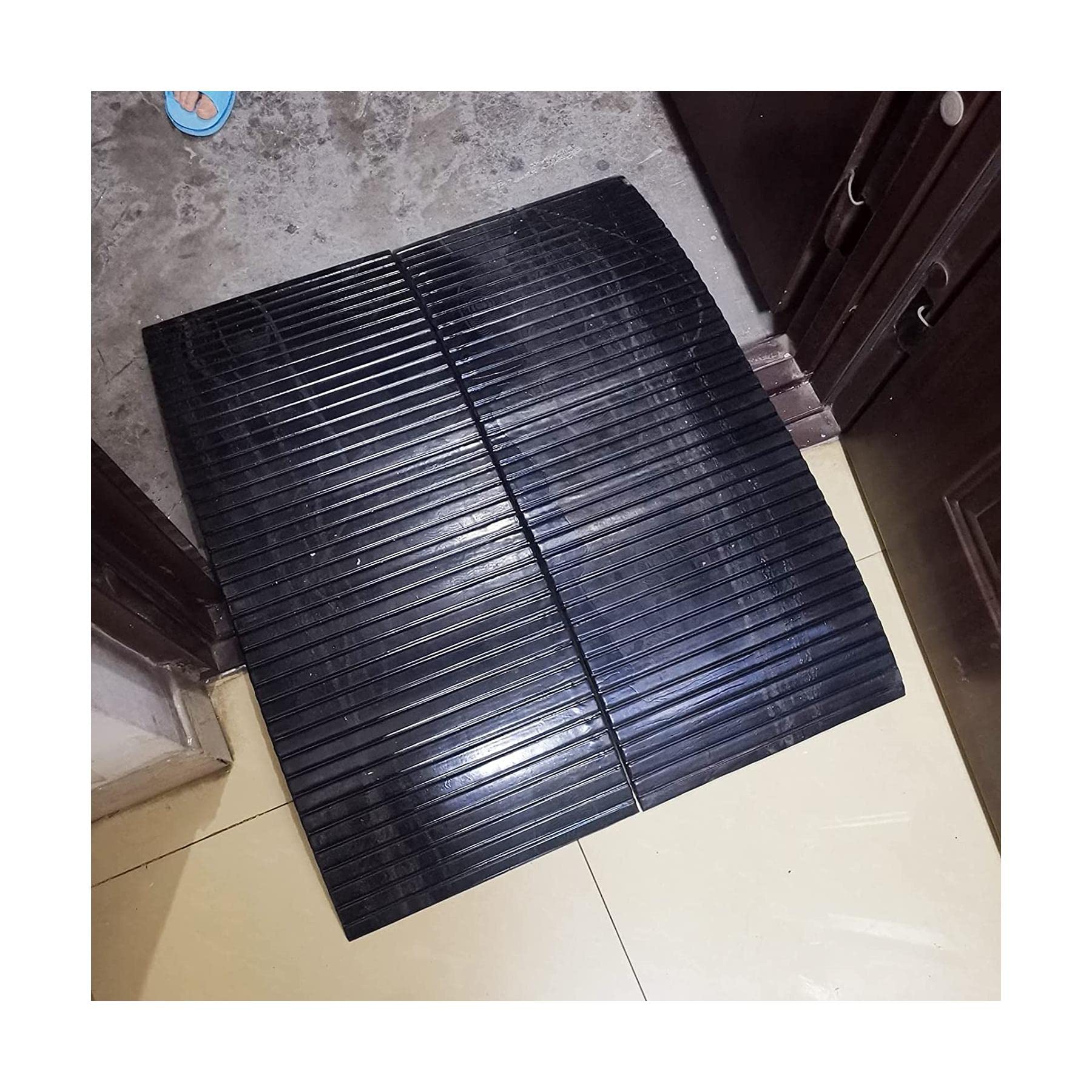Juego de 2 rampas de umbral de Goma para Puerta rampa para Silla de Ruedas Antideslizante Pesada y Fuerte para Carga Interior y Exterior 600lb