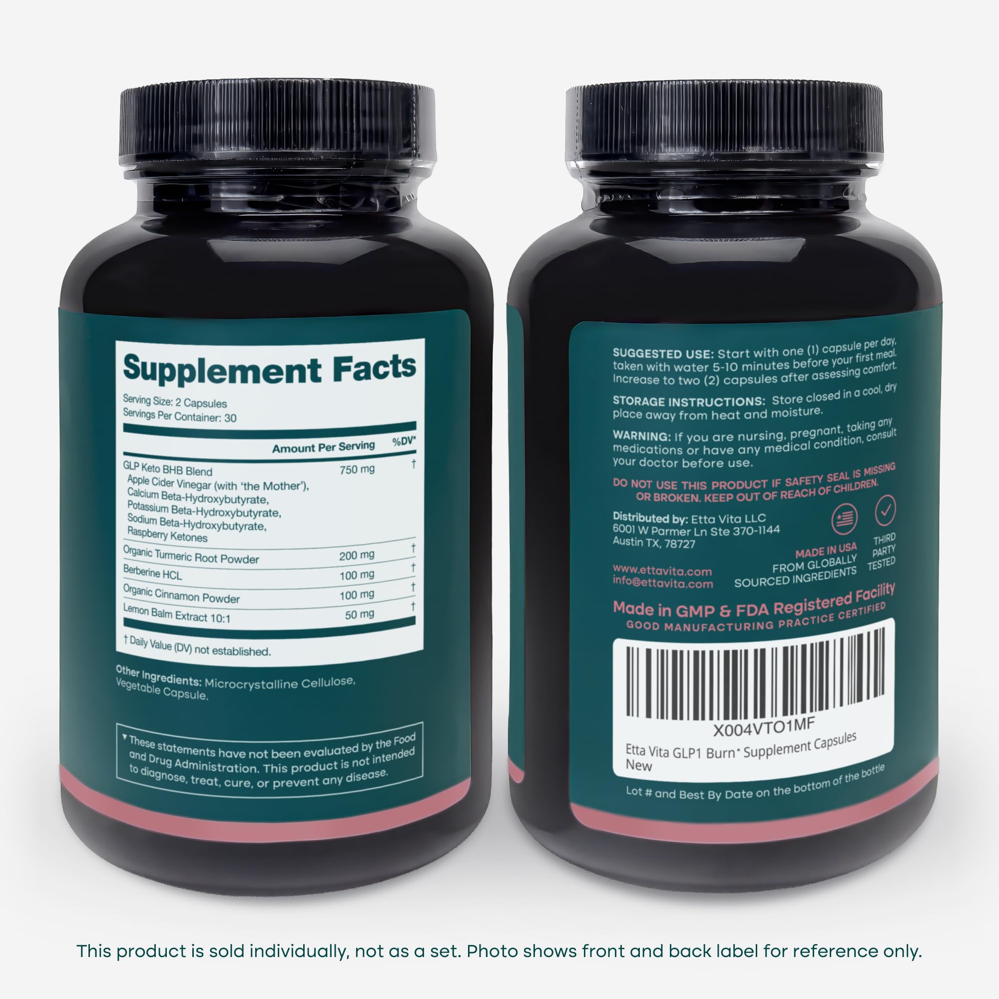 GLP-1 Supplement for Appetite Support with BHB Ketones, ACV, Berberine HCL — Amazon image 9