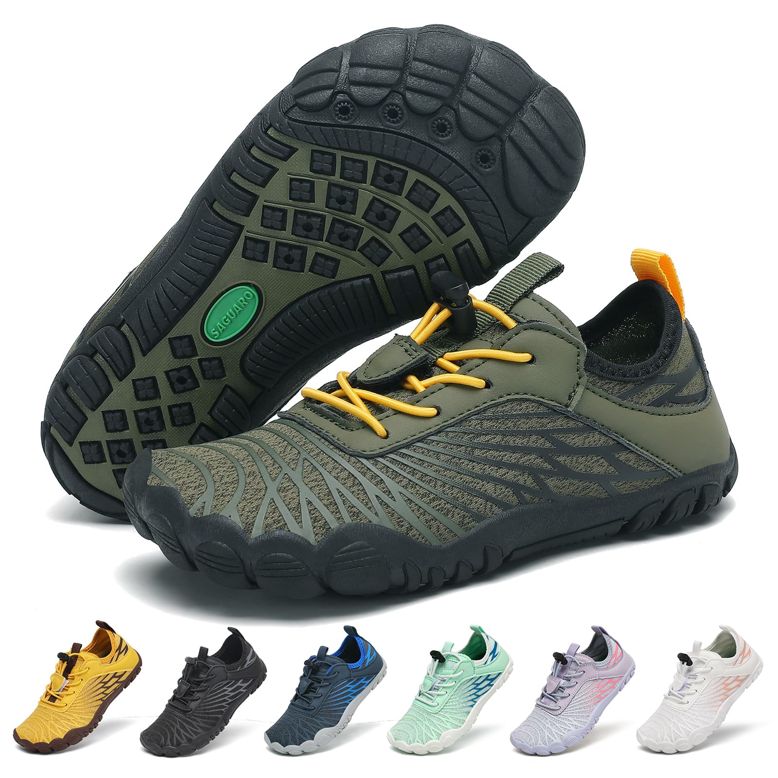 SAGUARO Zapatos descalzos para niños, de secado rápido, transpirables, con puntera ancha, talla 25-35