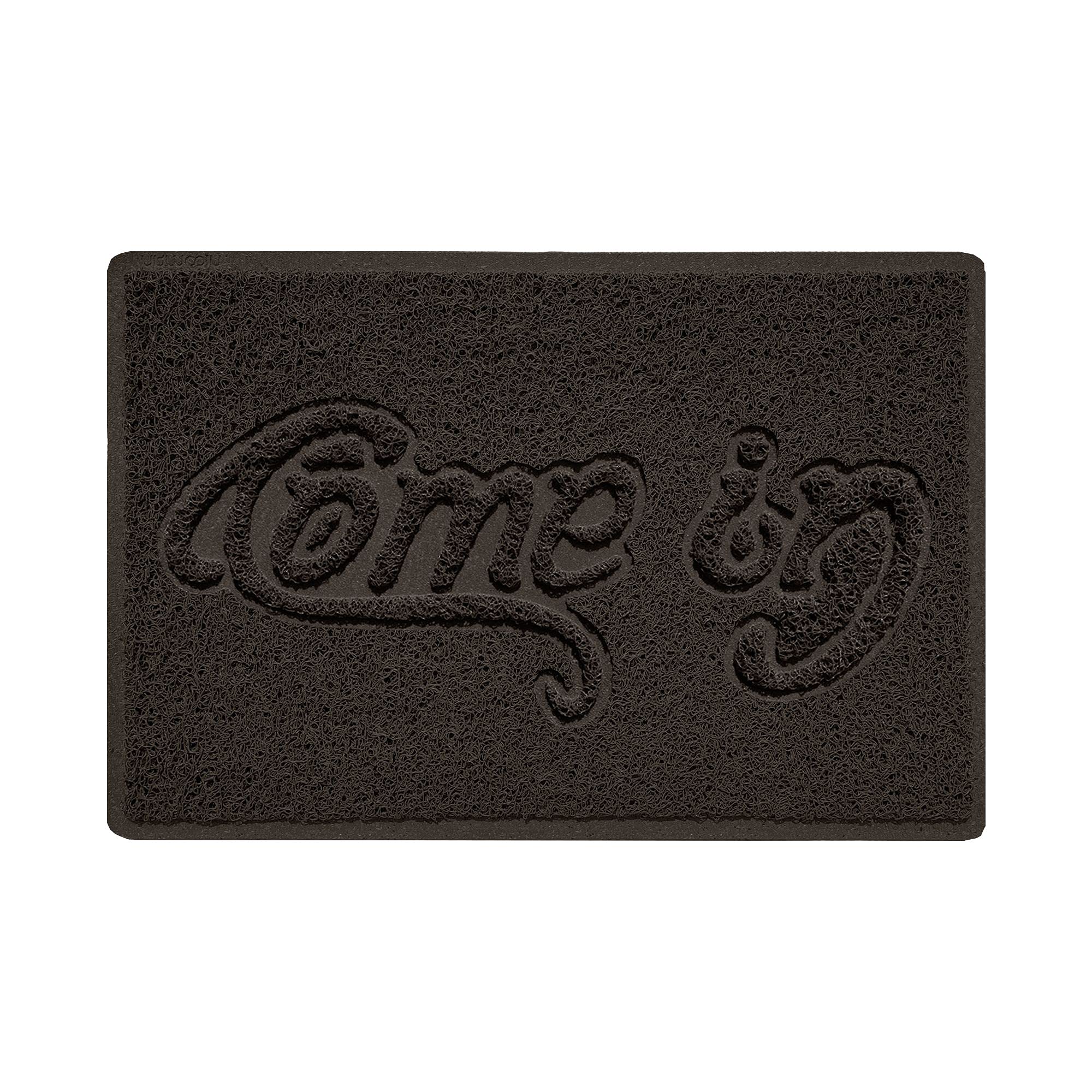 Nicoman COME-IN Embossed Shape Door Mat Dirt-Trapper Jet-Washable Doormat-(Use Outdoor ONLY)- (60x40cm/23.6x15.7inches, Small) Brown