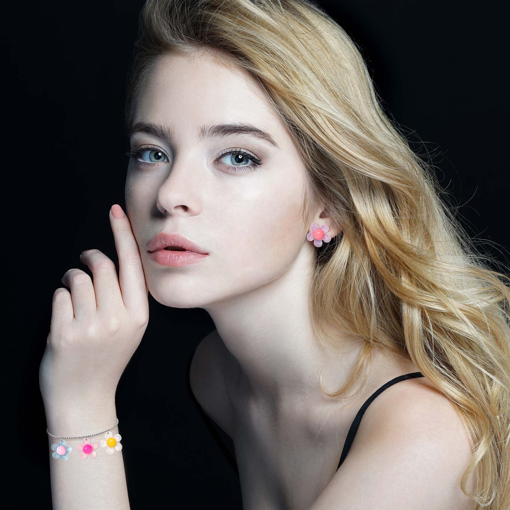 80 Pcs Flower Resin Charms - Flatback Cabochons For Jewelry Making