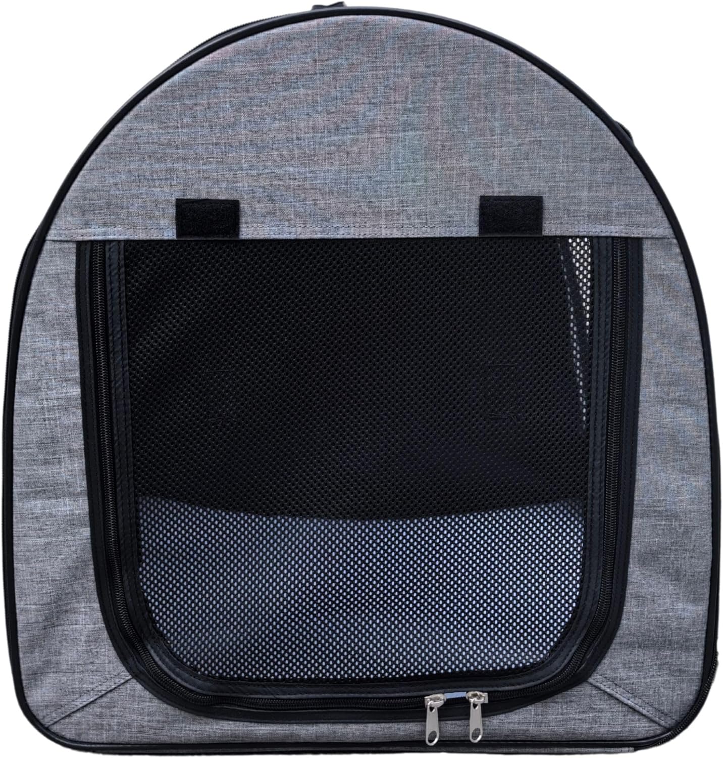 One for Pets Fabric Portable Pet Kennel/Shelter, Single, Gray, 20"x20"x19.5" - Car Seat-Belt Fixture Included