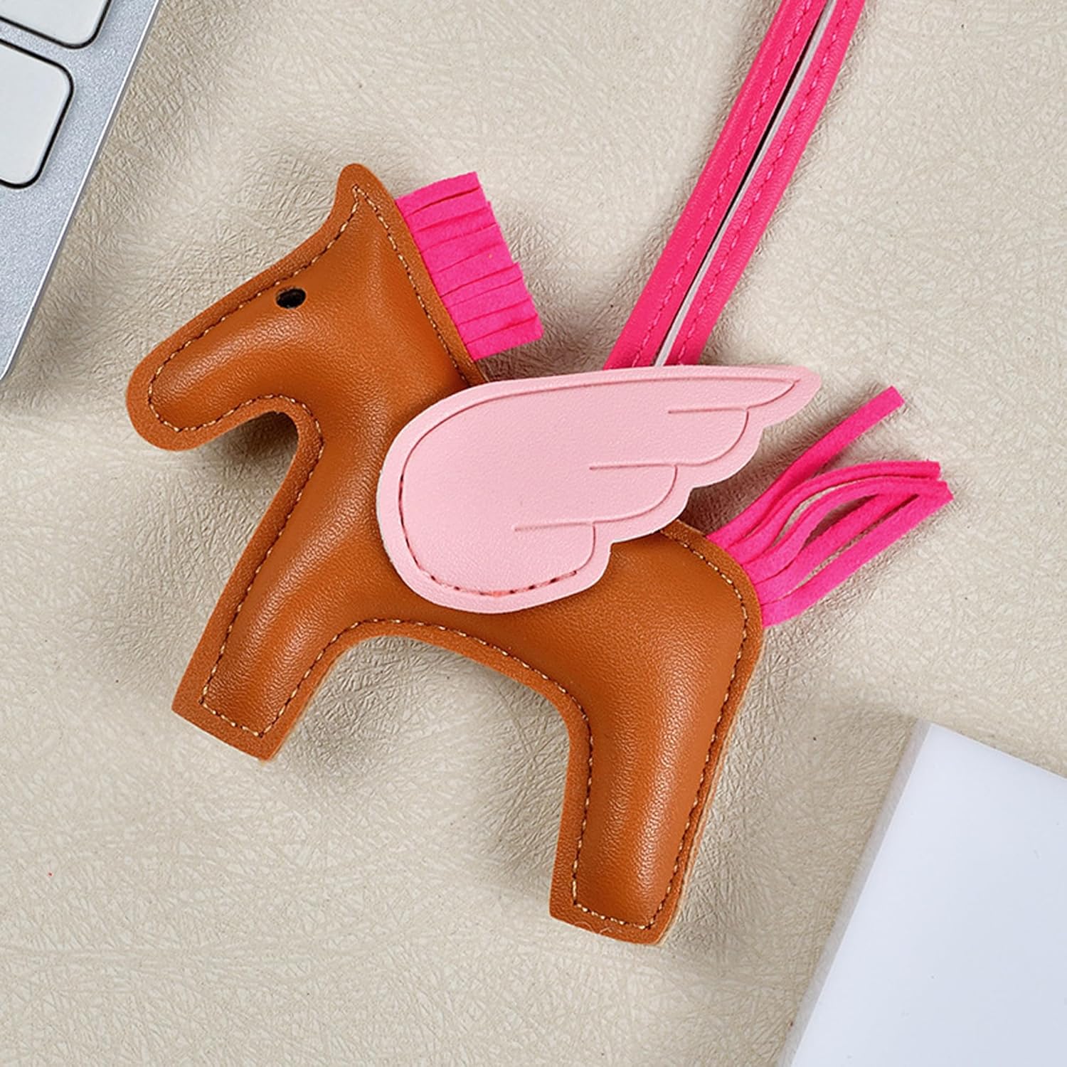 Leather Horse Bag Charm, PU Bags Charm for Women Girls Ladies - Image 3