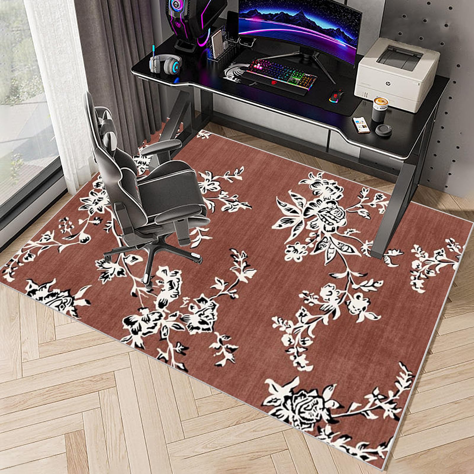 Tappetino Salvapavimento Antiscivolo, Tappeto per Sedia Ufficio per per Pavimenti in Legno Duro, Tappeto Gaming pavimento, Tappetini di Protezione per Pavimento per Parquet e Laminato 120 x 140 cm