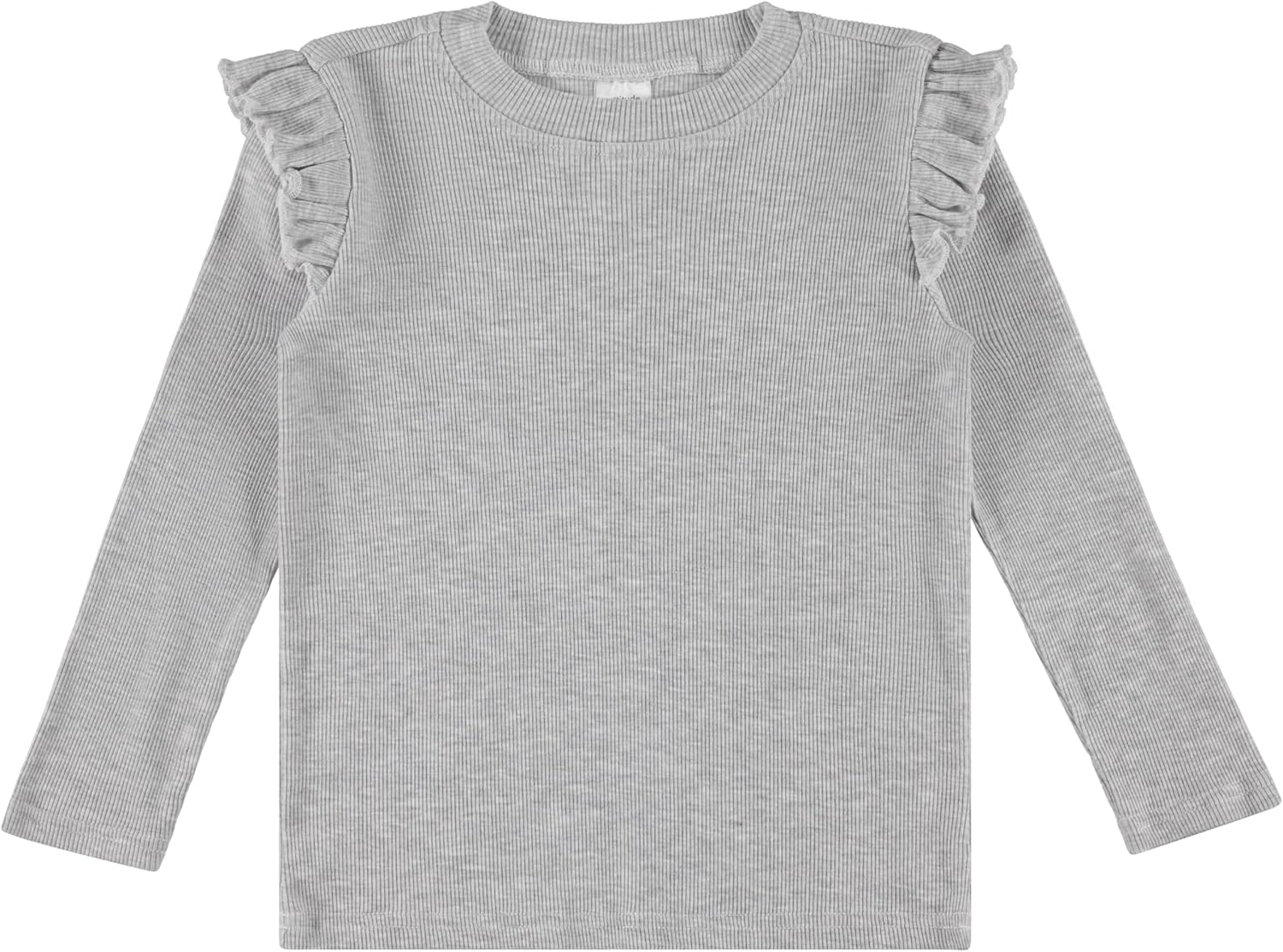 Cudlie 3-Pack Toddler Girls Ribbed Ruffle Tops – Stylish Long Sleeve Shirts for Kids –All-Day Comfort (12M-4T) - Image 8