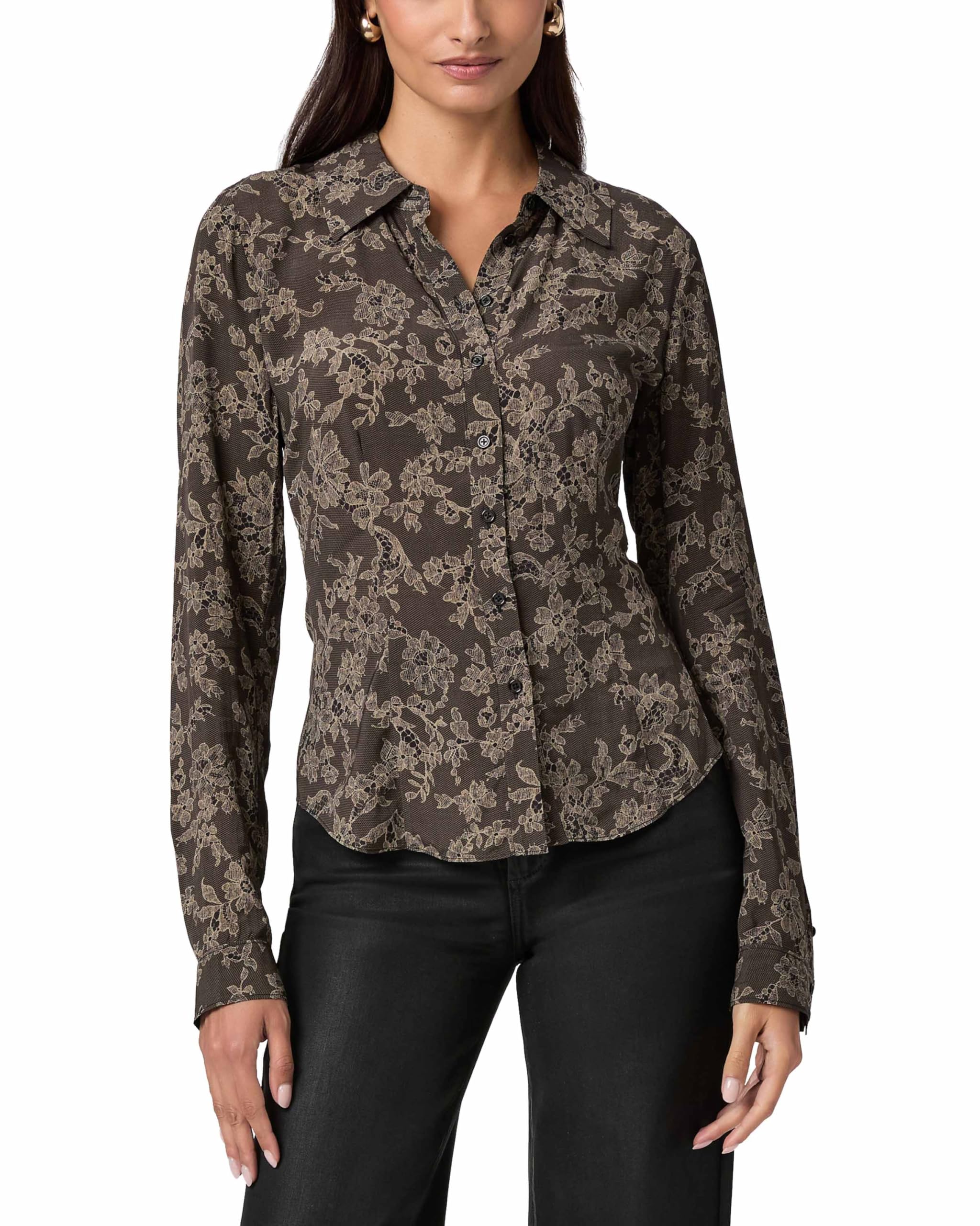 Paige Womens Desano Shirt, Black Multi, 8