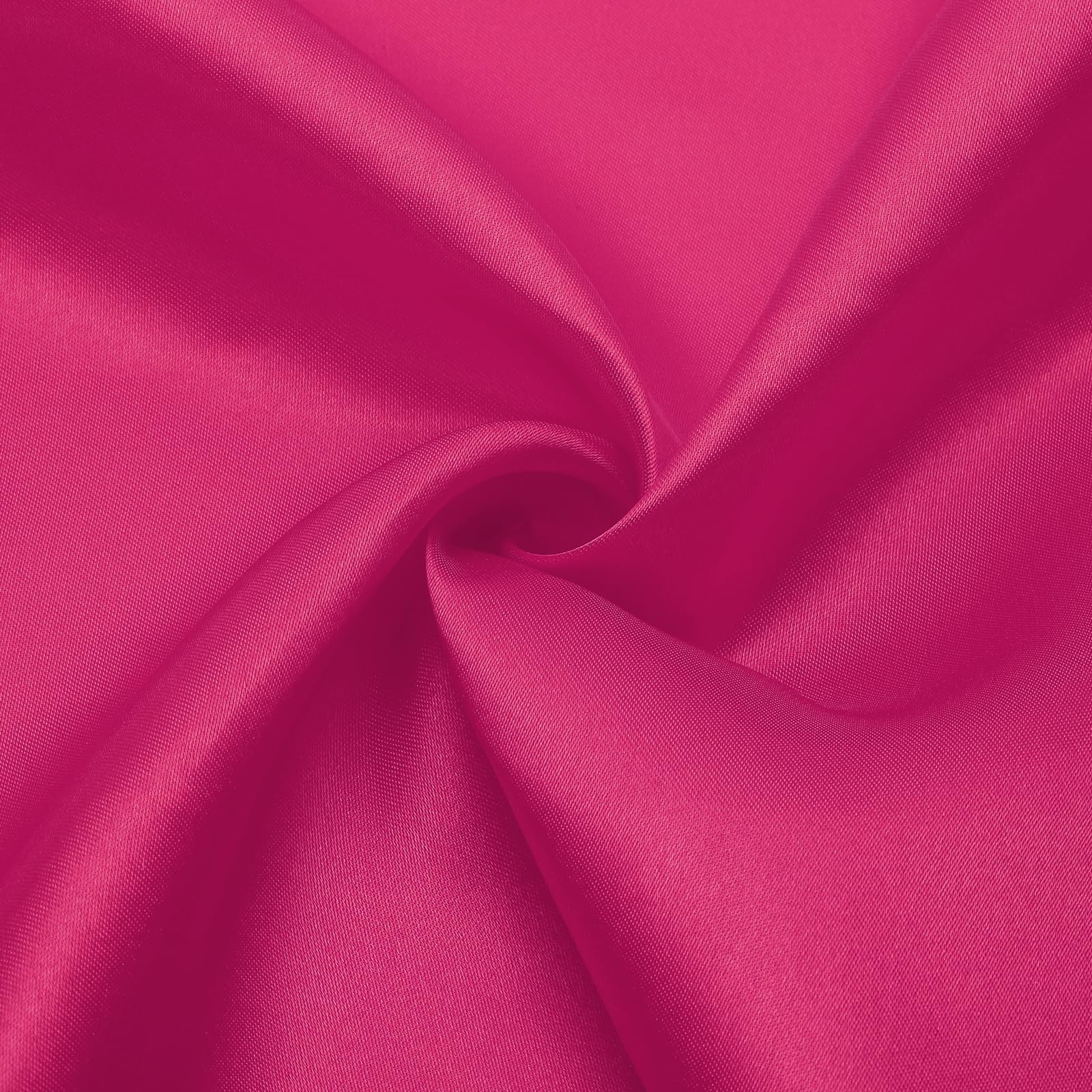 sourcing map Rose Red Satin Fabric by the Yard, 3 Yards 59" Wide Silky Soft Cloth Fabrics for Bridal Dress Wedding Decorations DIY Crafts Sewing Napkins