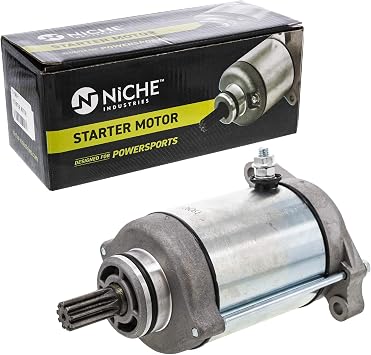 NICHE Starter Motor Assembly for Arctic Cat Suzuki 31100-44D10 | For Arctic Cat, Suzuki, Fits 1998-2000 400 2x4, 1998-2002 400 4x4, 2001-2009 500 Manual 4X4, 2000-2009 500 Automatic 4X4