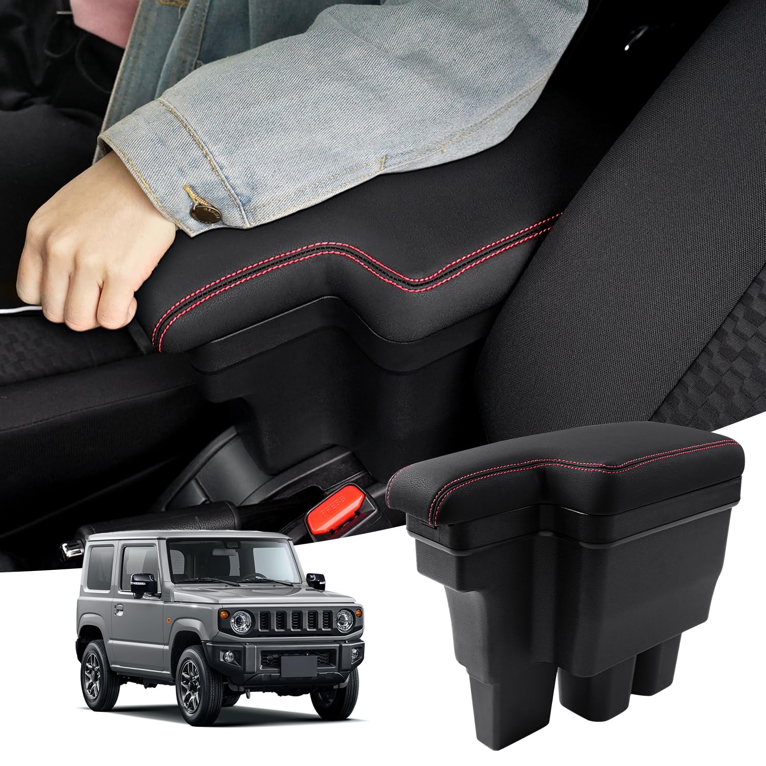 ジムニーJB64WJB74W H30.7-現行車用アームレストコンソールボックス Amazon | Auto Spec スズキ 新型ジムニー JB64W JB74W に適合 H30.7