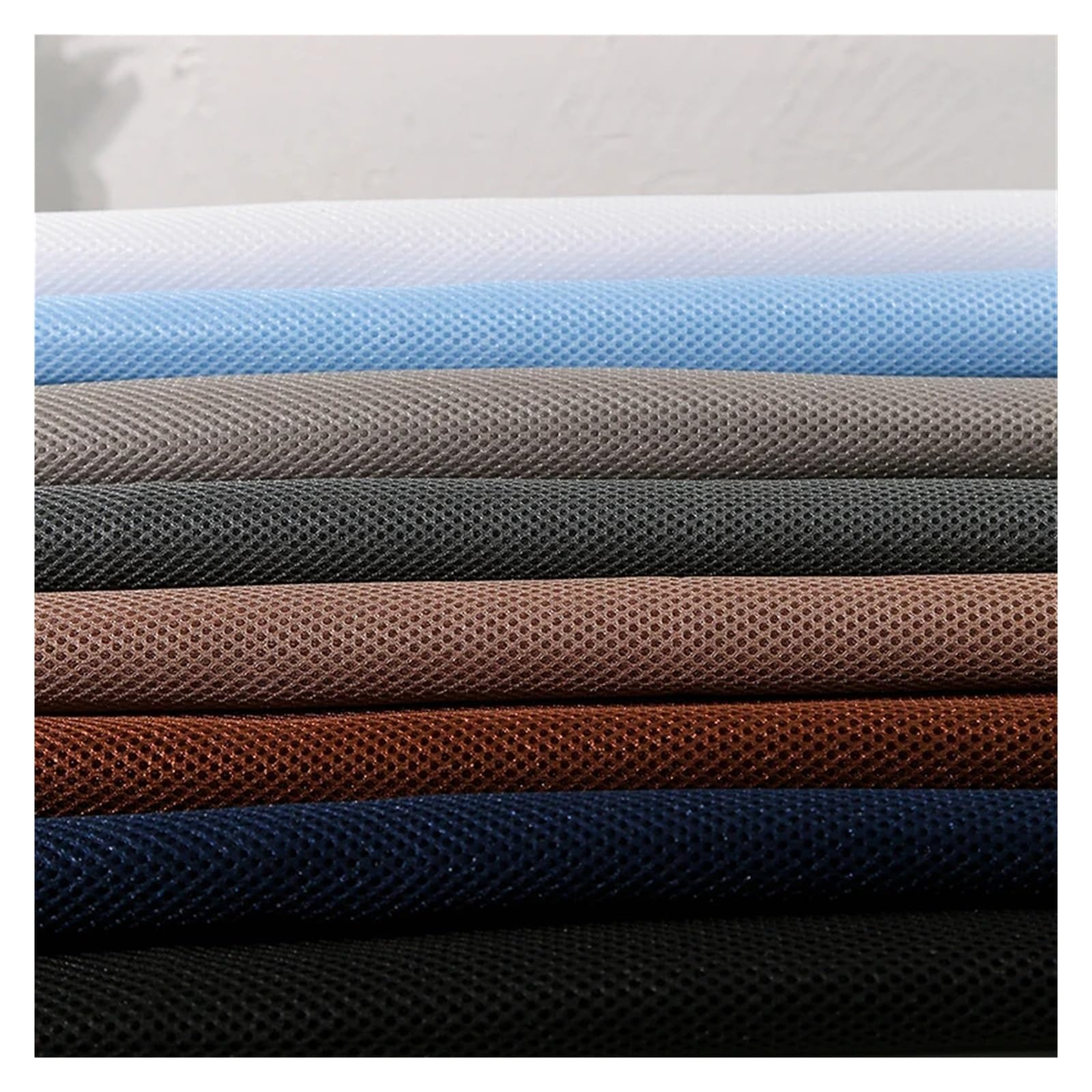Tejido de malla 3D de 100/200/300 cm x 160 cm – Tela de tela transpirable de color sólido para barbacoas de altavoz, mochila y proyectos de muebles (14 caqui, 160 cm W x 300 cm L)