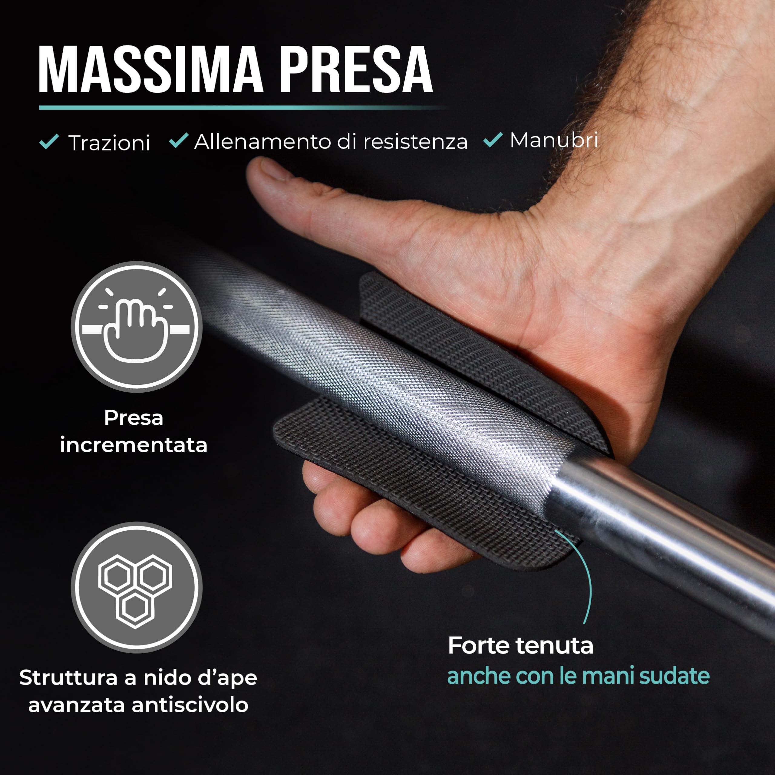 PULLUP & DIP Set di 4 cuscinetti in neoprene per trazioni, fitness e bodybuilding