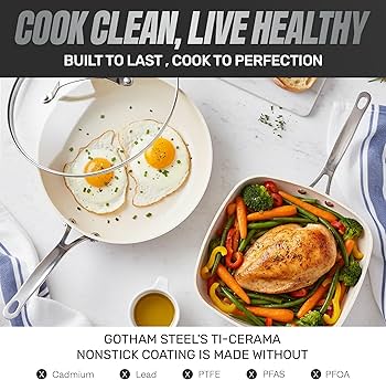 Amazon.com: GOTHAM STEEL 20 Pc Ceramic Cookware Set Nonstick