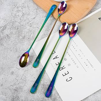 Amazon.co.jp: ロングハンドルアイスティースプーン、カクテル