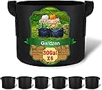 Gardzen 6-Pack 30 Gallon Grow Bags, Aeration Fabric Pots with Handles, Heavy Duty Cloth Pots for Plants