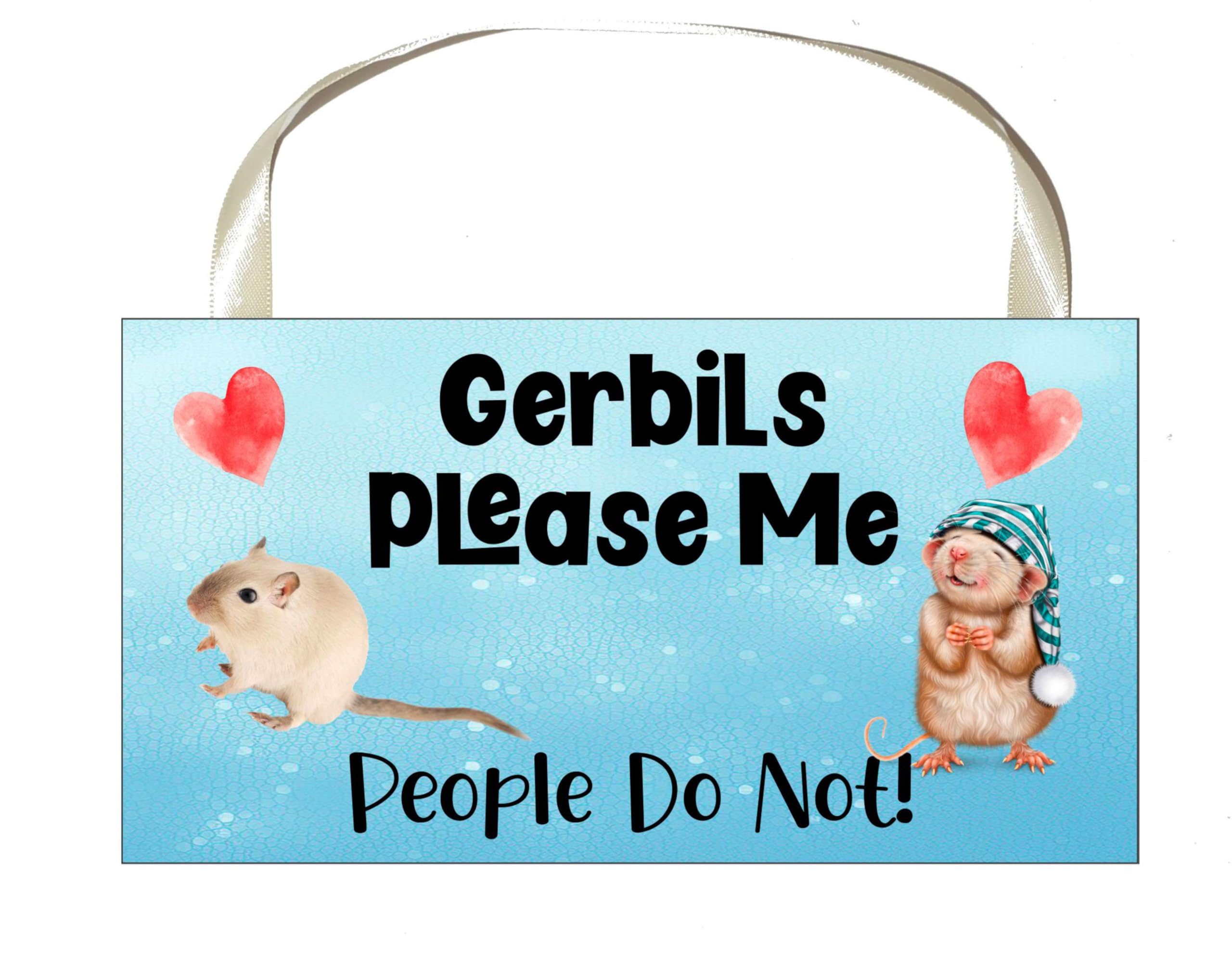 Decalarama Gerbil Plaque Gift – Gerbils Please Me People Do Not – Cute Novelty Fun Animal Sign Present