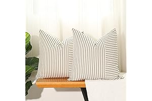 Black and Beige Pillow Covers for Elegant Farmhouse Decor