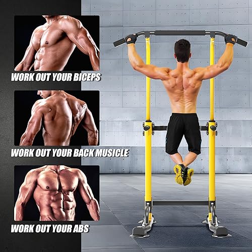 Miniatura 4 de Soges Power Tower - Estación de barras de tracción y fondos, estación de fondos con soporte independiente para gimnasio en casa, equipo de