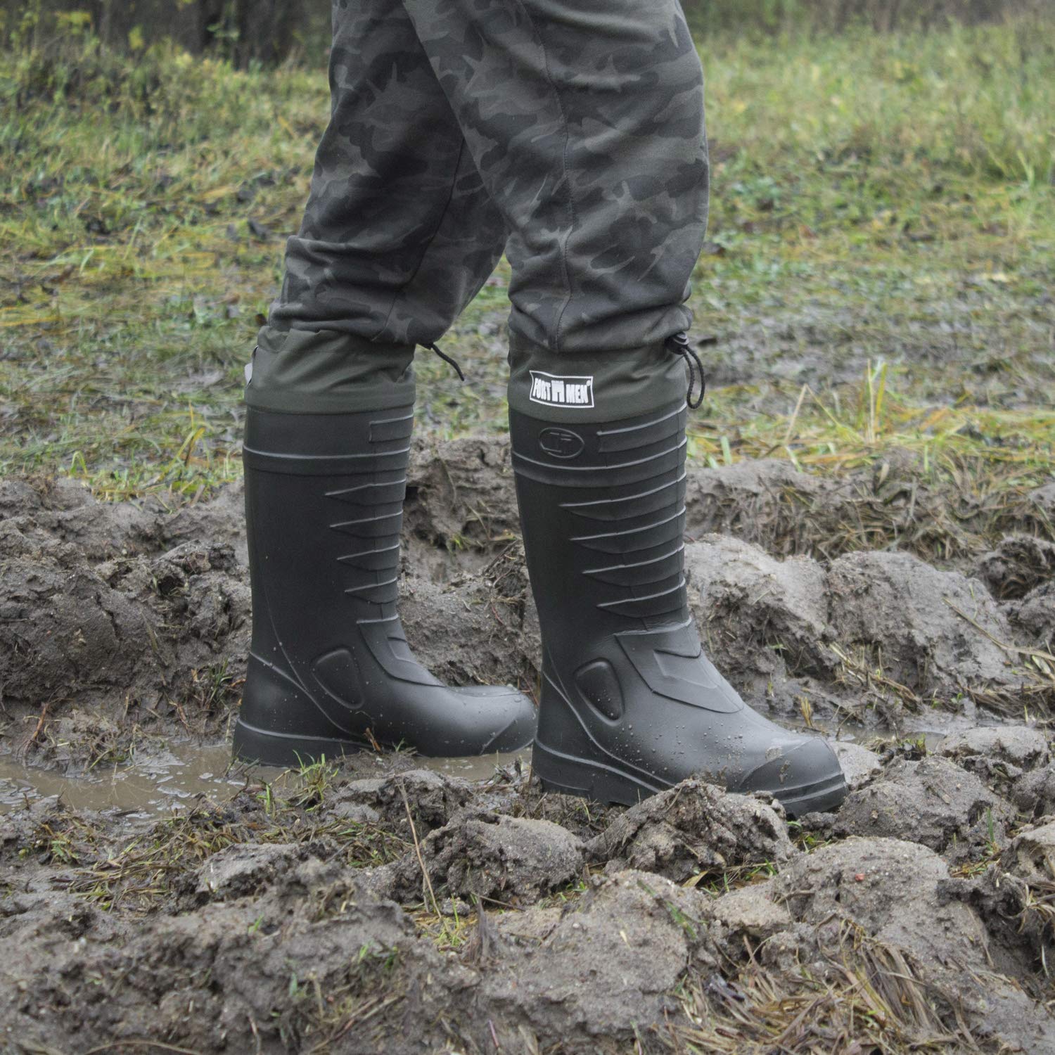 Bottes de pêche thermiques doublées en caoutchouc - Pour homme et femme - Bottes d'hiver chaudes - Pointure 38-47 - Bottes de travail avec doublure