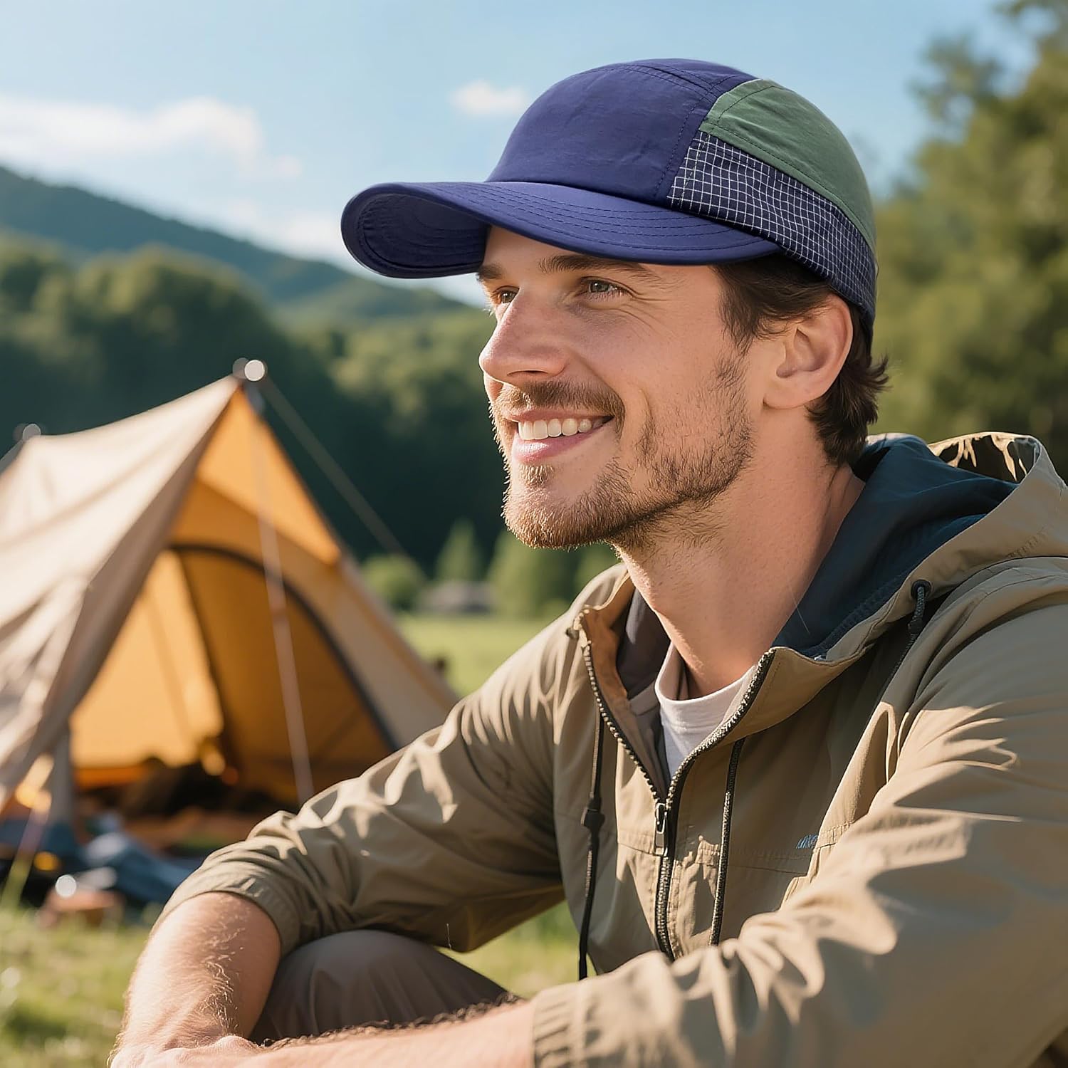 CLAPE Baseball Cap Quick Dry 5 Panel Trucker Hat Unstructured Dad Hat Sports Running Cap Low Profile Golf Hat Fitted Cap - Image 4