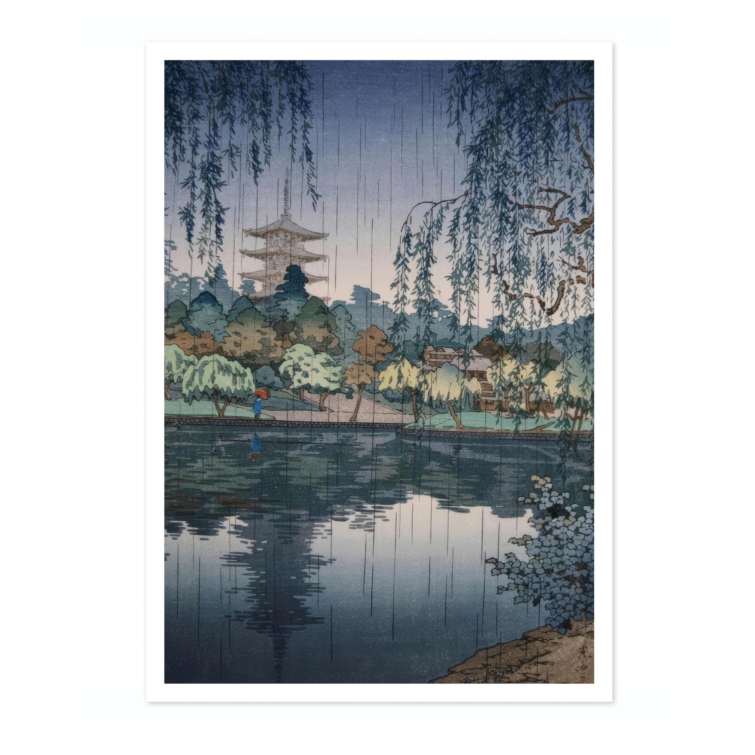 Animato Kofuku-Ji Temple, Nara Tsuchiya Koitsu Poster, Japanese Woodblock Ukiyo-E Print, Vintage Art Picture Painting Wall Art Exhibition Home Decor, 50x70cm (Print Only) - 50x70cm