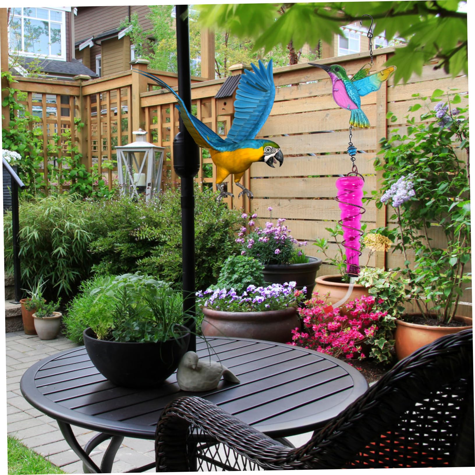POPETPOP 4 Piezas comedero para pájaros Aire Decoración de jardín con comedero de pájaros Comedero de pájaros Duradero alimentador comederos para pájaros de jardín Bebedero colibrí