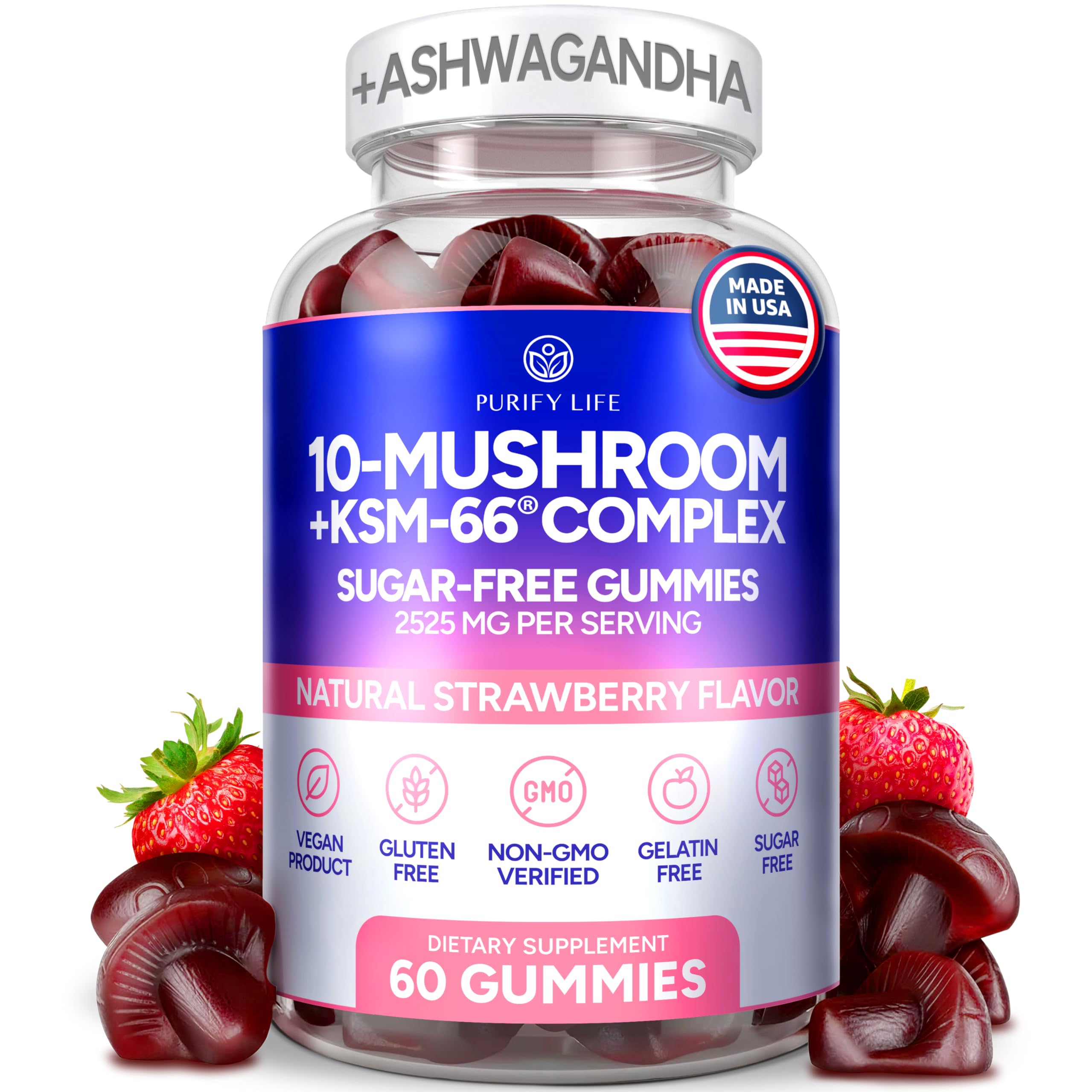 Purify Life Sugar-Free Mushroom Gummies