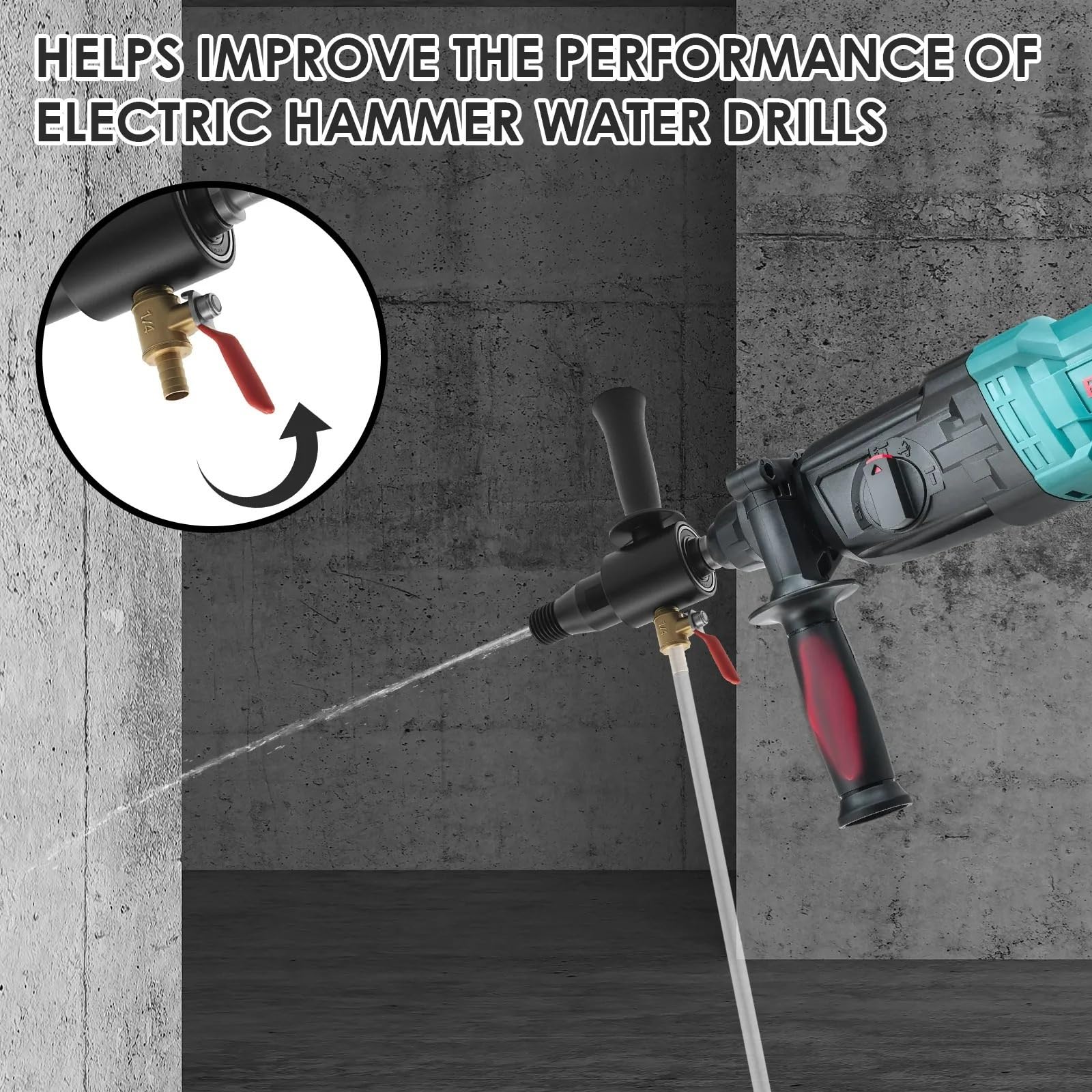 SDS PLUS Drill Adapter Electric Hammer Water Injection Adapter Carbon Steel Hammer Water Injection Converter With 2 Conversion