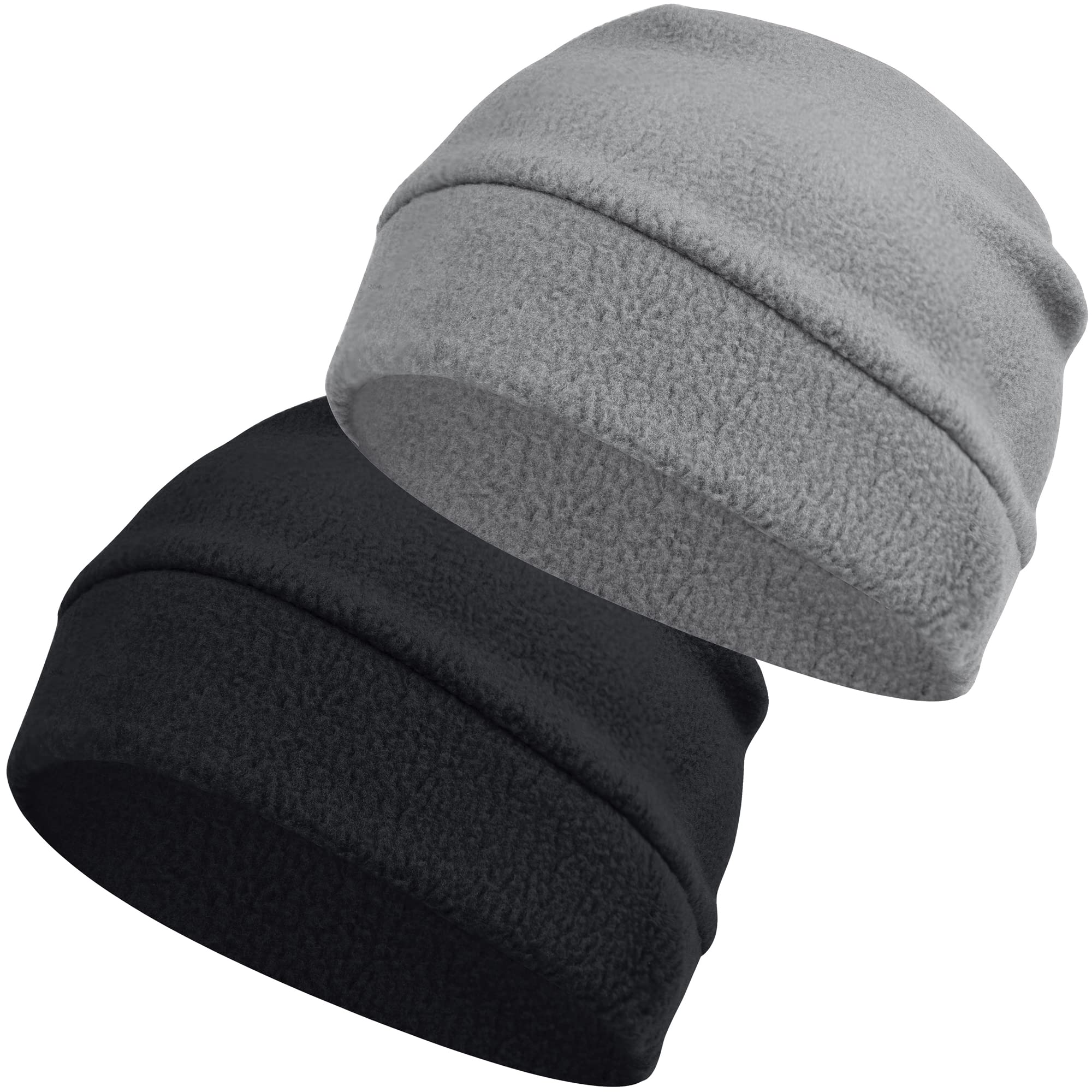 Headshion Lot de 2 bonnets de montre en polaire épais avec doublure pour casque d'hiver chaud