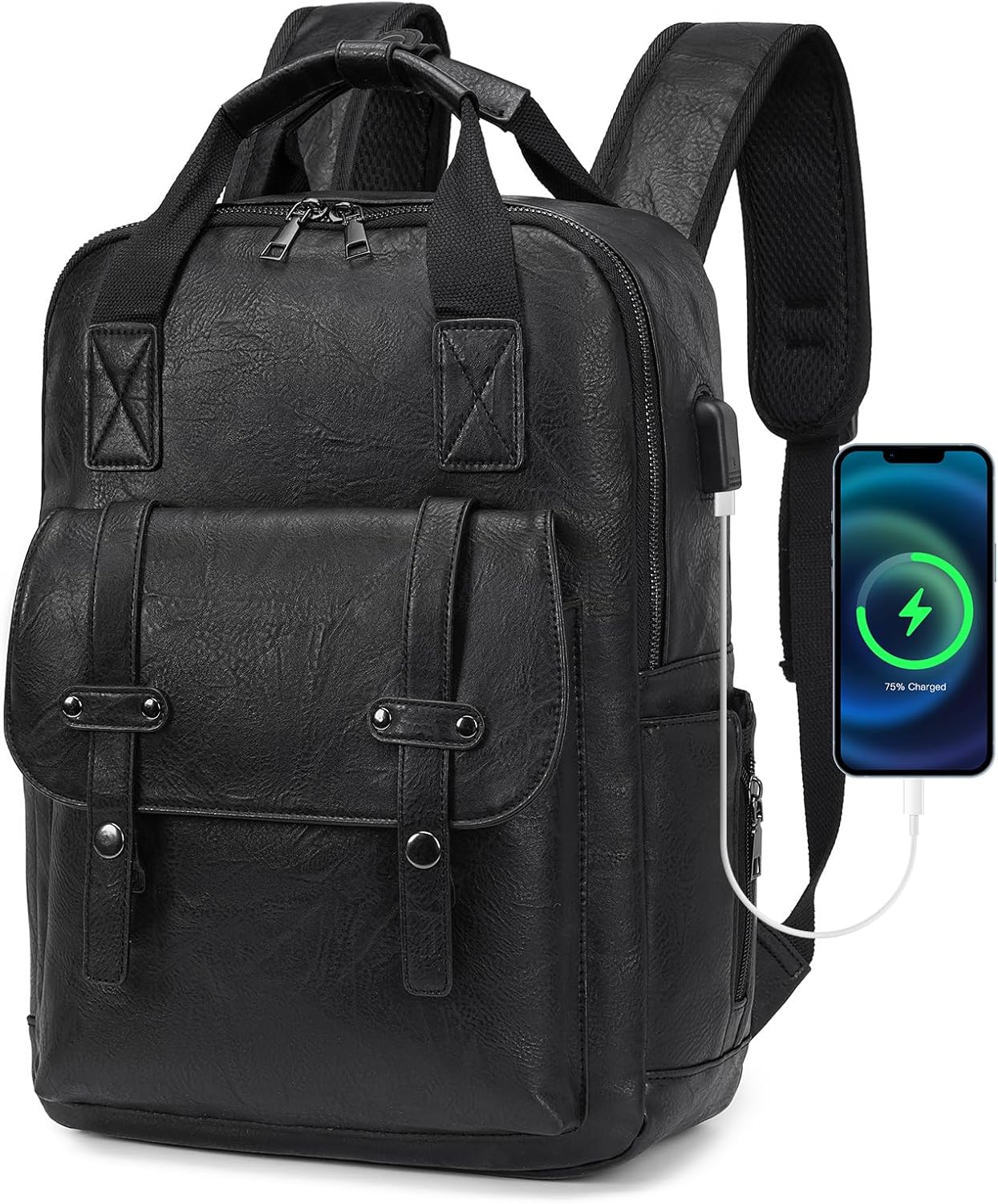 SUCIKORIO 40x30x15cm Air France British Airways Sac à Dos de Voyage Bagage Avion Cabine Sous le Siege, PU Cuir Imperméable Sacs de Voyage Sac à Dos Ordinateur Portable 14 Pouces Avec Interface USB SUCIKORIO 40x30x15cm Air France British Airways Sac à Dos de Voyage Bagage Avion Cabine Sous le Siege, PU Cuir Imperméable Sacs de Voyage Sac à Dos Ordinateur Portable 14 Pouces Avec Interface USB