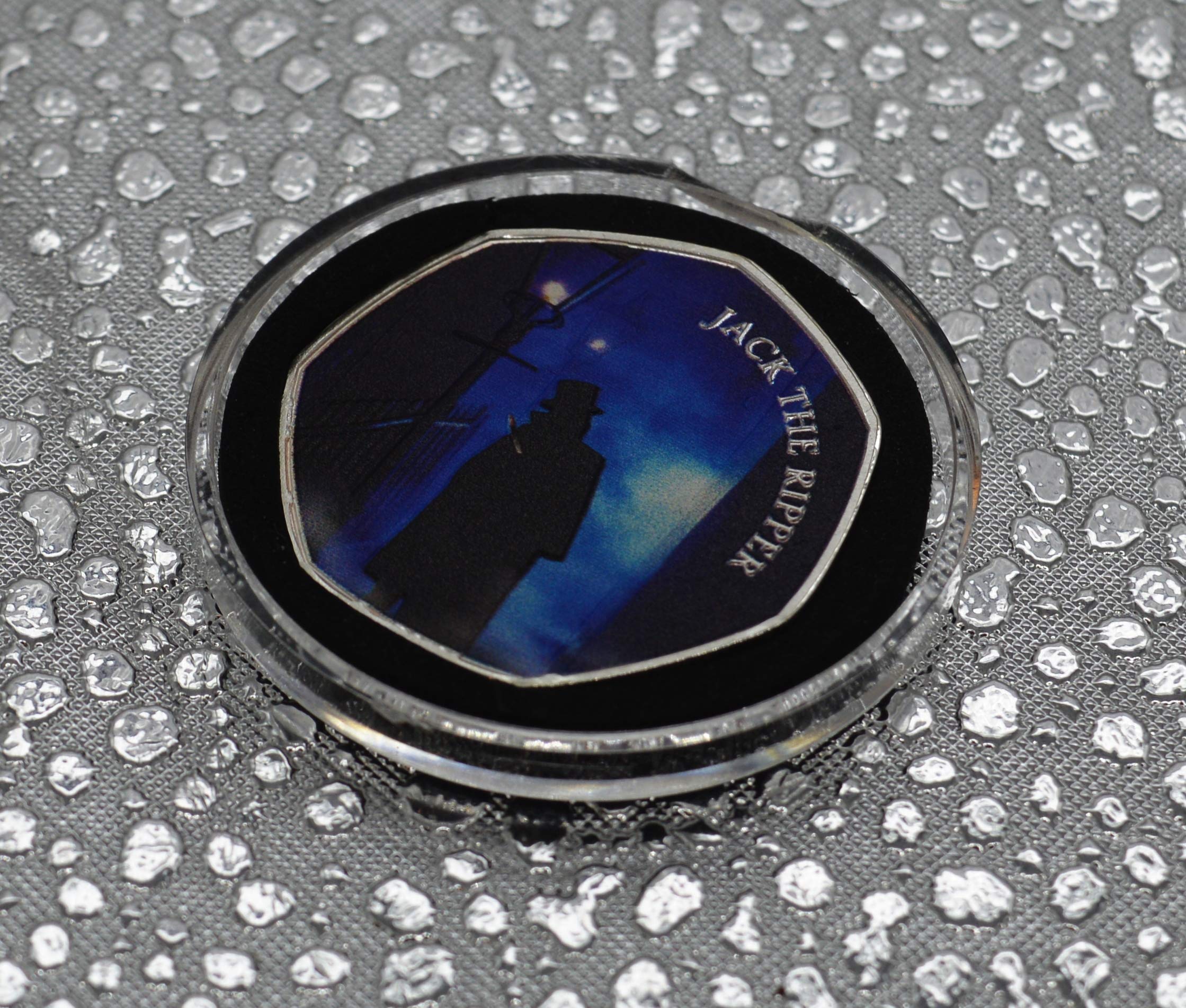The Commemorative Coin Company JACK THE RIPPER Full Colour Silver Commemorative in Capsule. Whitechapel, 1888, Victorian, London