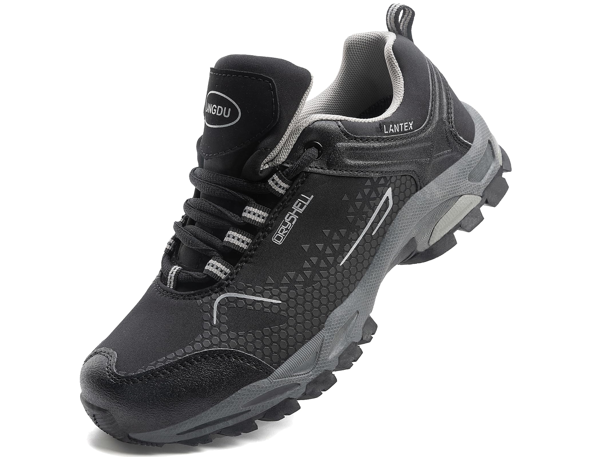LANGDU Wanderschuhe Herren Damen Wasserdicht Trekkingschuhe 38-46EU | Atmungsaktiv,Rutschfest,Wasserabweisend,Bequem,Leichtgewicht,Outdoor&Freizeit,Abriebfeste Spitze