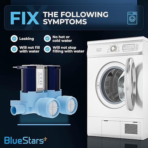 Miniatura 2 de BlueStars Pieza de repuesto de válvula de entrada de agua para lavadora WH13X10024, compatible con arandelas G.E y Hotpoint, reemplaza WH13X0086