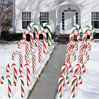 Sawysine 24 Candy Cane Yard Signs