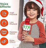 Vista 4 de Move2Play, Micrófono de karaoke de Navidad Incluye canciones precargadas y Bluetooth Juguete para niños de todas las edades 2, 3, 4, 5, 6+ años