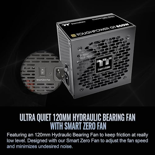 Thermaltake Toughpower GT Bloc d'alimentation Standard ATX 3.1 850 W ; efficacité 80 Plus Gold ; Ventilateur Intelligent zéro ; connecteur PCIe 5.1 natif de 450 W ; PS-TPT-0850FNFAGU-3 - 6