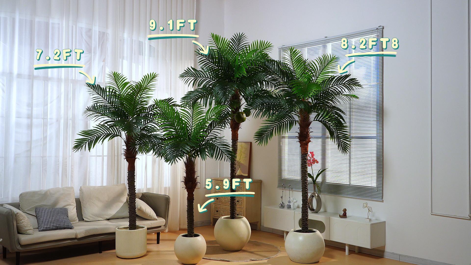 夏の新作Pammie Palm Tree 新品未使用、タグ付きです 5' Triple Phoenix Palm Artificial Tree | Nearly Natural