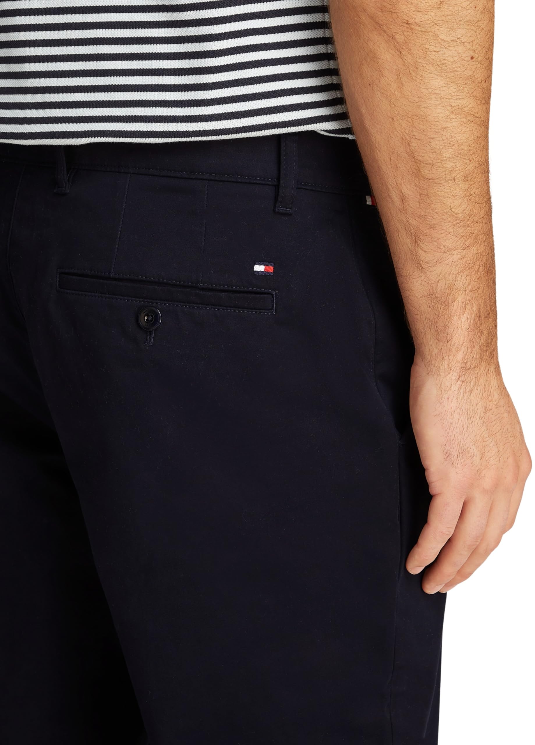 Tommy Hilfiger Uomo Pantaloni Chino Denton Chino Satin Straight Fit