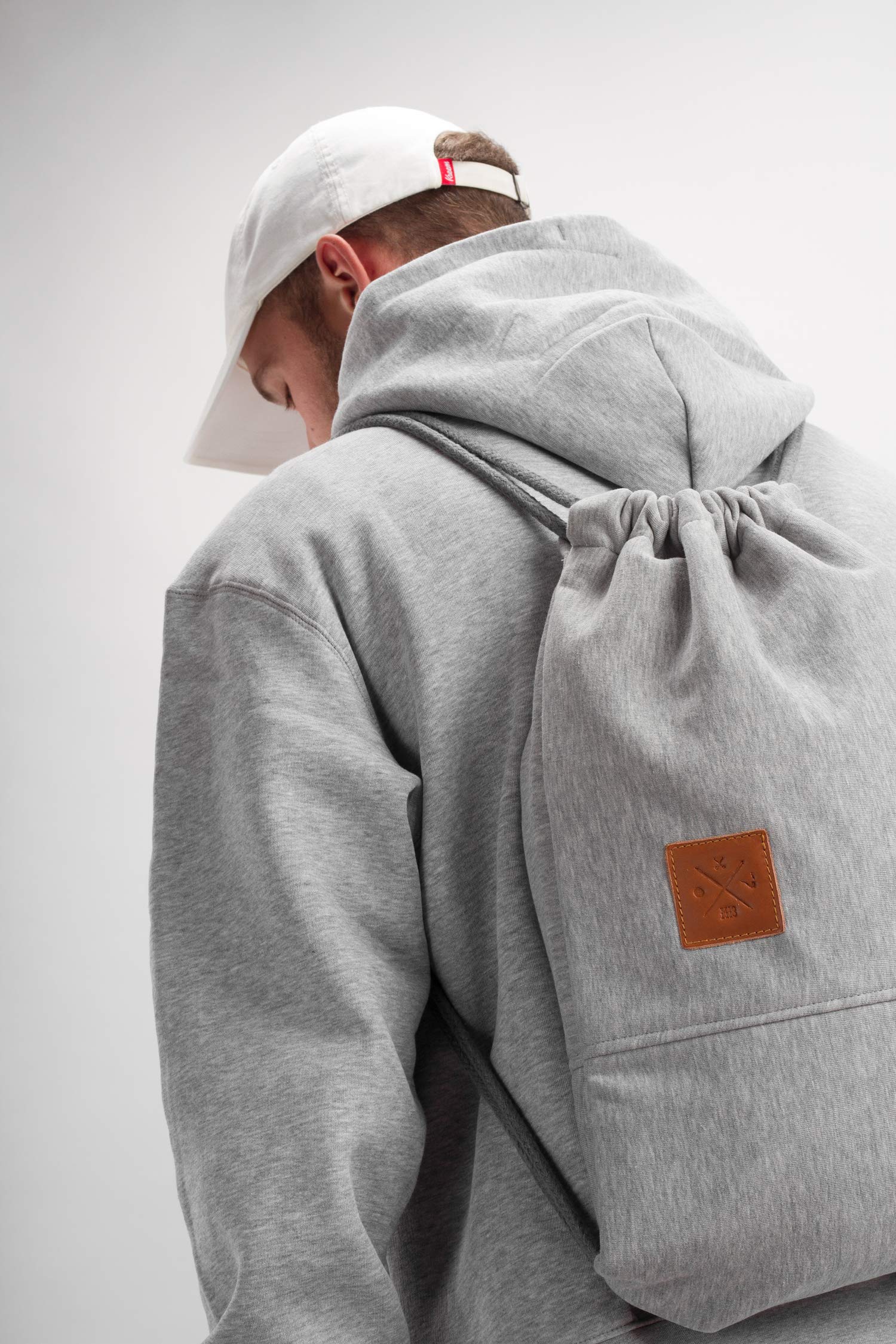 Manufaktur13 Sweat Sports Bag - Rough Jersey/Sweat Rucksack Hoodie Gym Bag Turnbeutel Sport Beutel Tasche M13