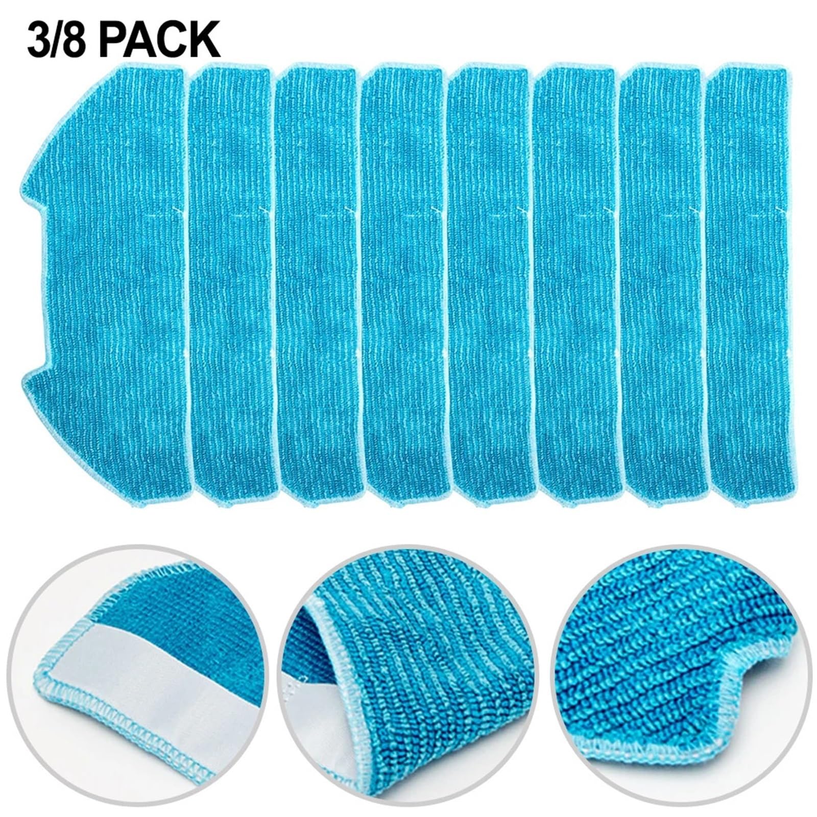 Kit de paños fregona Microfibra (Paquete 3/8)(8 Pack)