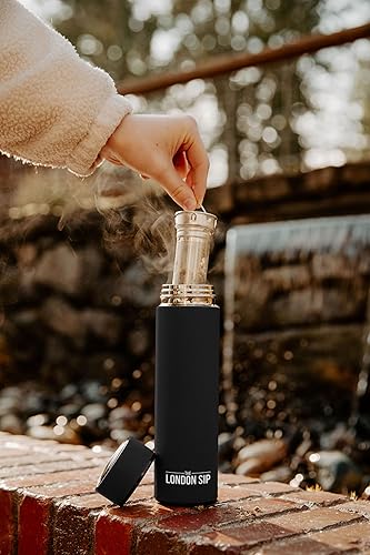 Miniatura 3 de Here & Now - Botella infusora de té  Botella de agua con infusor de té  Taza de viaje con infusor de té de acero inoxidable  Botella de té de doble