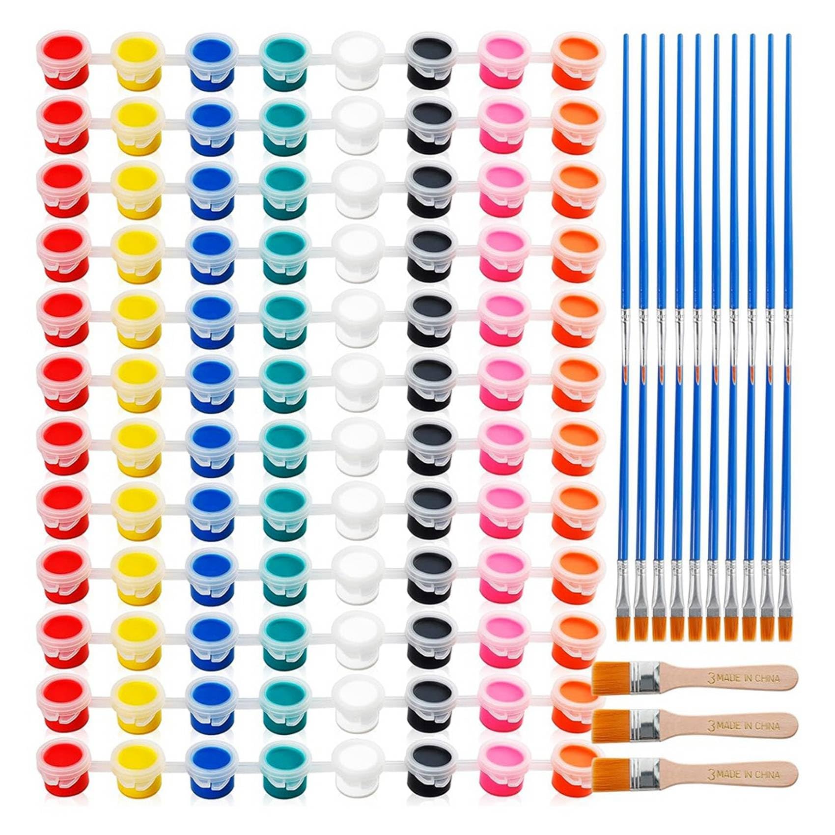 Set da 40 Mini Colori Acrilici, per Pittura Artistica e Artigianale, Set di Colori Lavabili per DIY per Feste di Compleanno A Casa
