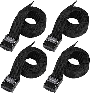 Ayaport Cam Buckle Tie Down Straps 4 Pack - 4ft Adjustable Lashing Cinch Straps 350lbs Break Strength for Packing & Securing Cargo