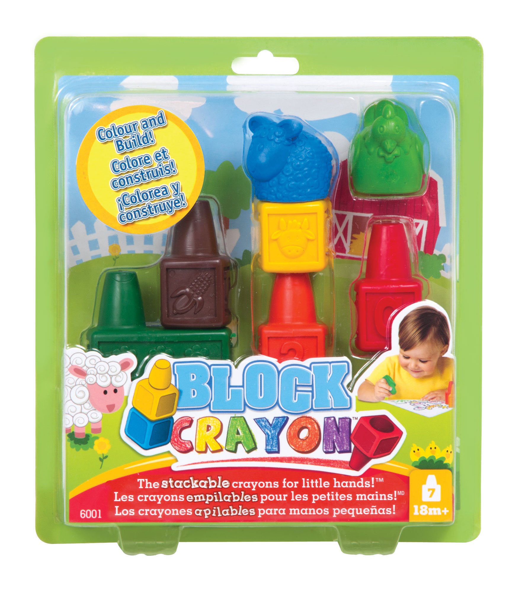 Style Me Up Wooky 6001 Block Crayon Farm Set (7 Pieces)