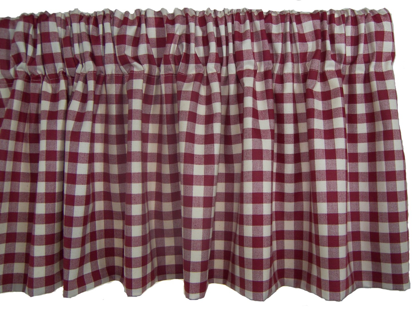 RLF HOME Comet Check Valance, Red