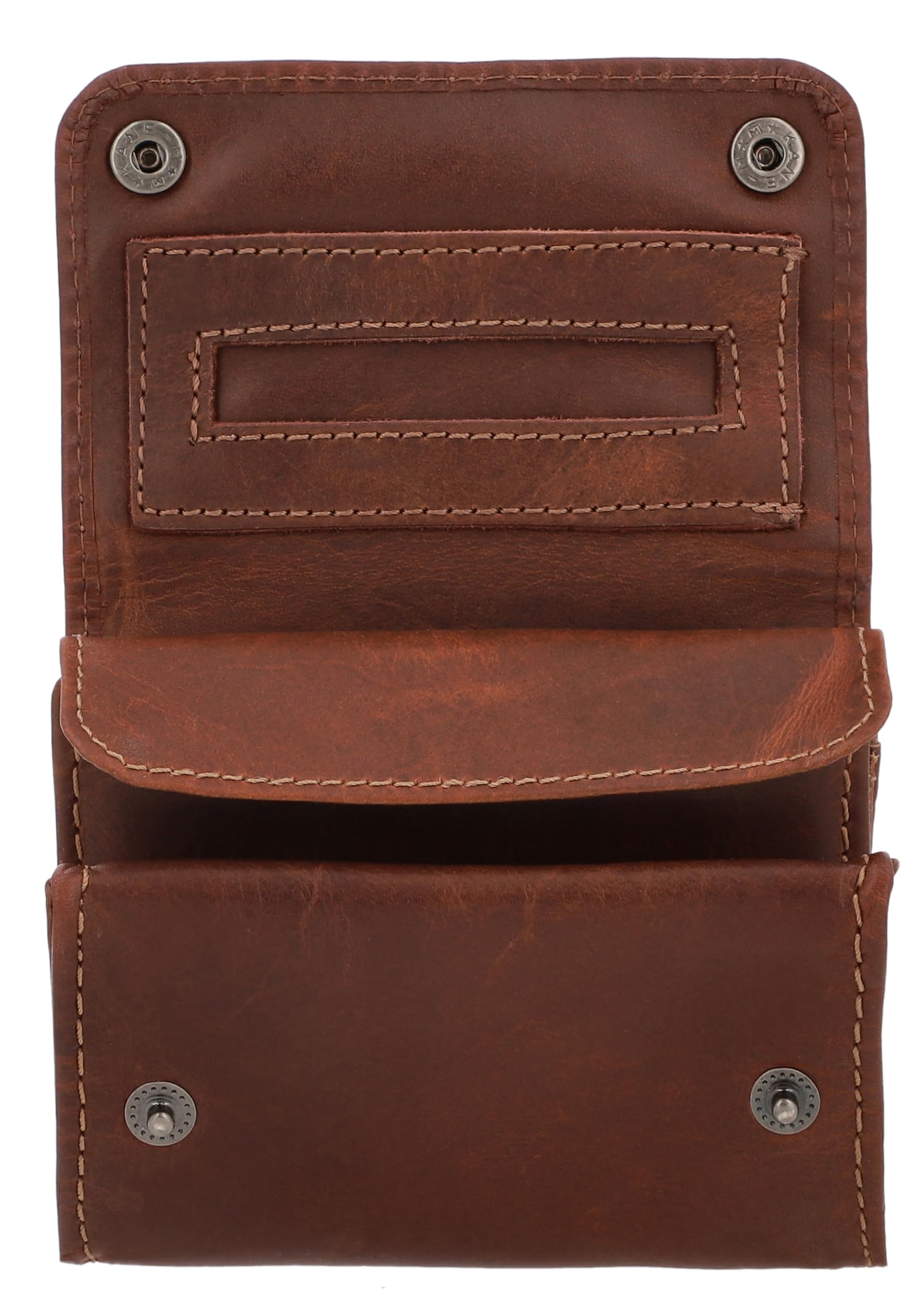 Gusti Bolsa de Tabaco - Lutz Curtido vegetal Bolso de tabaco de liar de Caucho natural Accesorio Marrón Oscuro Cuero