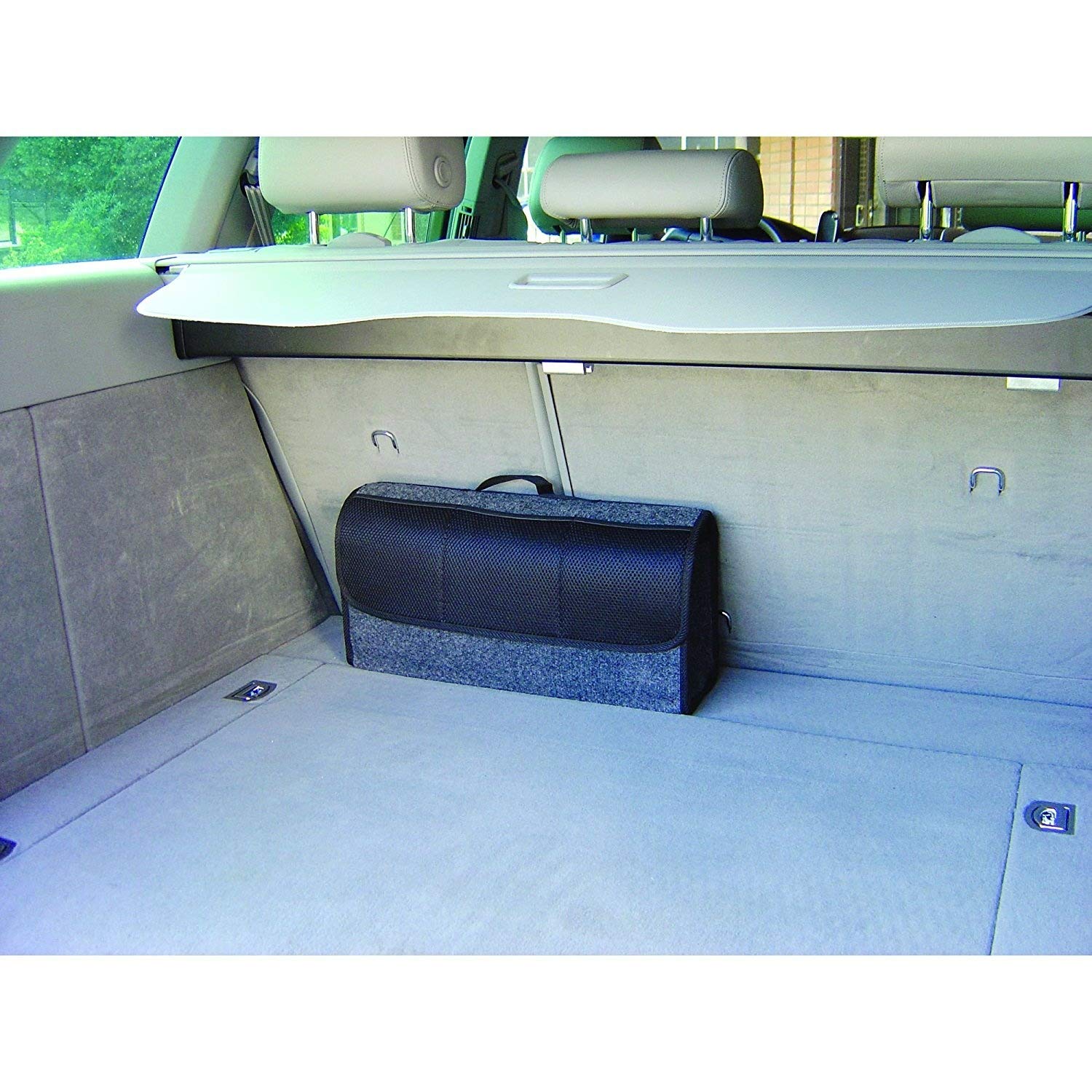 S SUMEX Organizador Maletero Coche 50x25 cm Bolsa Maletero en Moqueta, Organizador de Carga, Almacenamiento para Accesorios y Herramientas